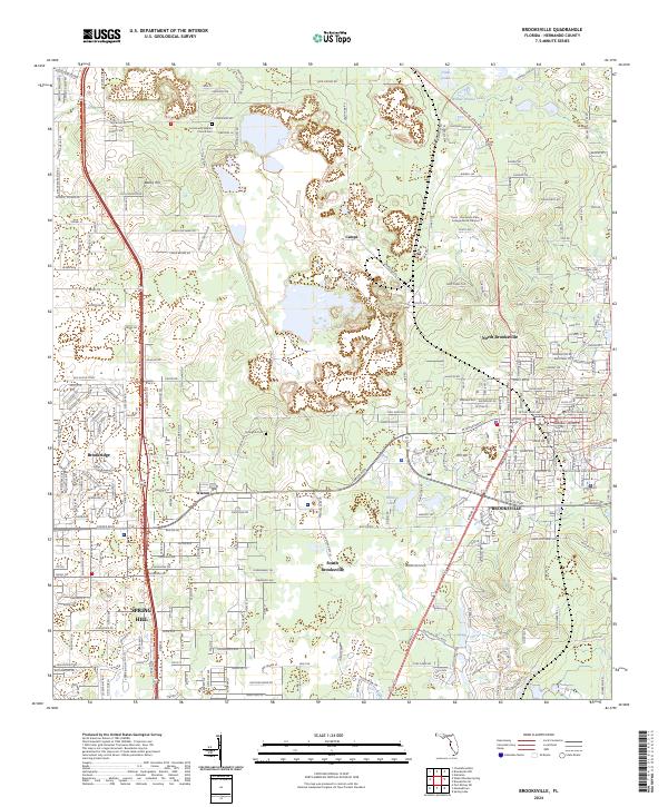 Brooksville, FL — USGS 7.5-minute topo (2024)
