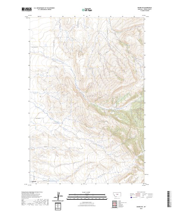 Moore SW, MT — USGS 7.5-minute topo (2024)