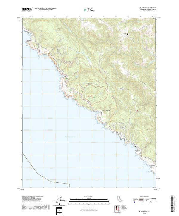 Plantation, CA — USGS 7.5-minute topo (2021)