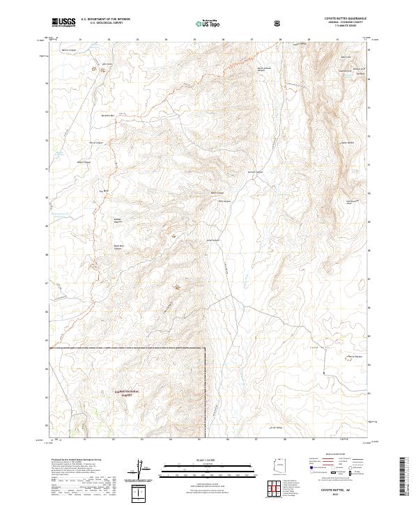 Coyote Buttes, AZ — USGS 7.5-minute topo (2021)