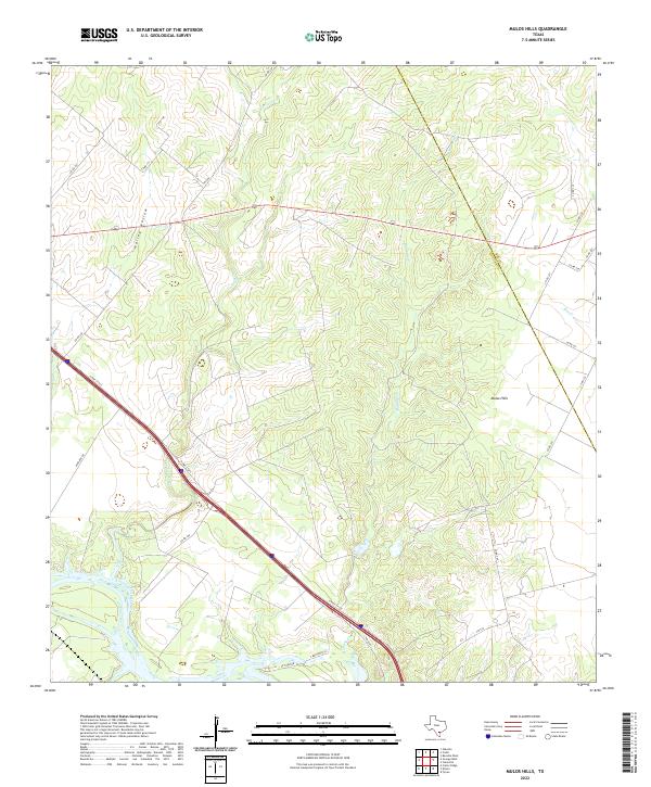 Mulos Hills, TX — USGS 7.5-minute topo (2022)