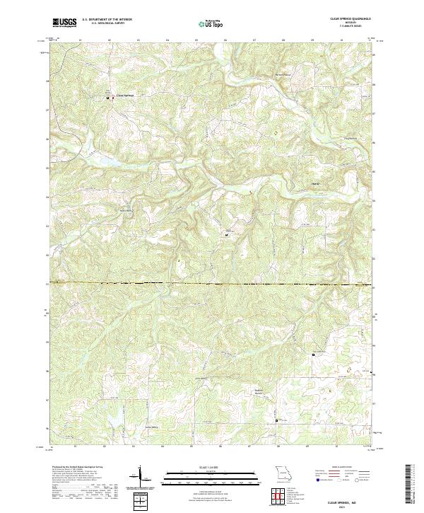 Clear Springs, MO — USGS 7.5-minute topo (2021)