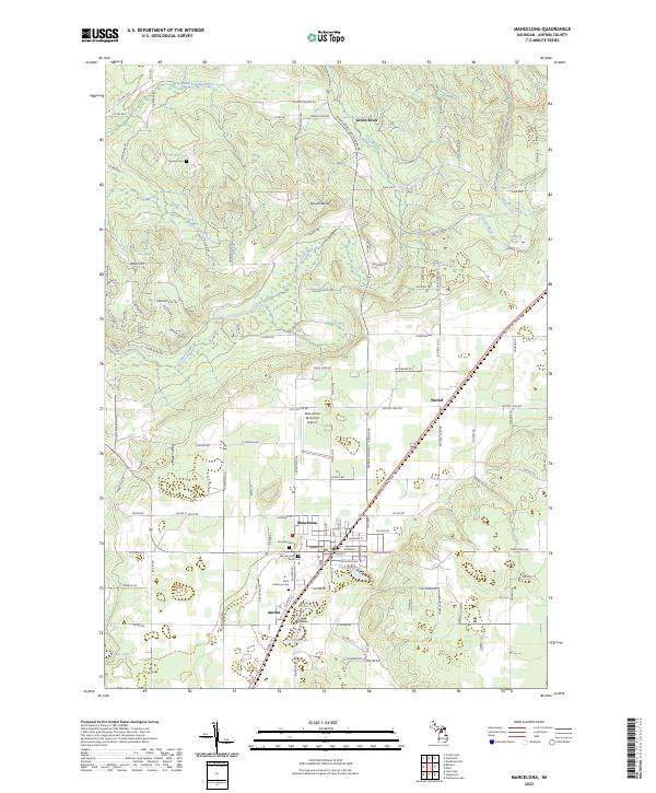 Mancelona, MI — USGS 7.5-minute topo (2023)