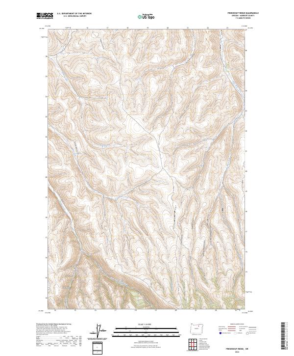 Freezeout Ridge, OR — USGS 7.5-minute topo (2024)