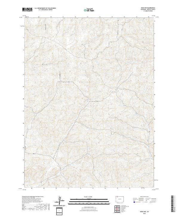 Craig NW, CO — USGS 7.5-minute topo (2022)