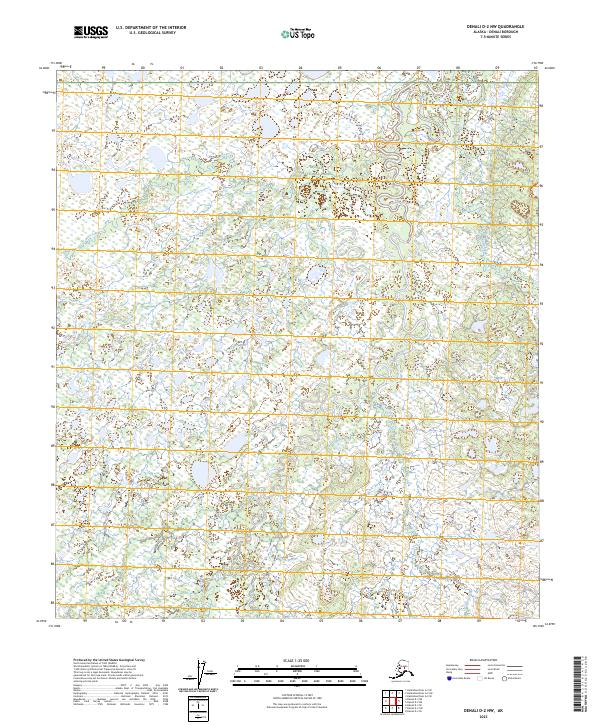 Denali D-2 NW, AK — USGS 7.5-minute topo (2023)