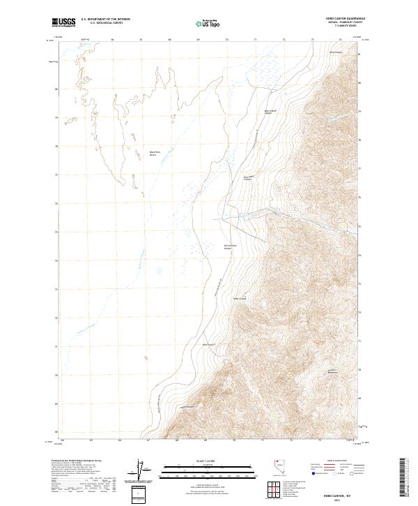 Hobo Canyon, NV — USGS 7.5-minute topo (2021)