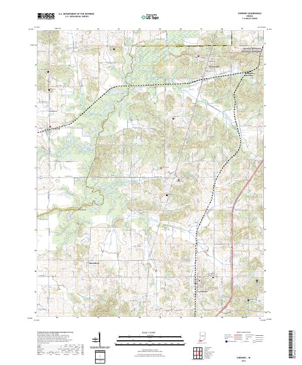 Chrisney, IN — USGS 7.5-minute topo (2022)