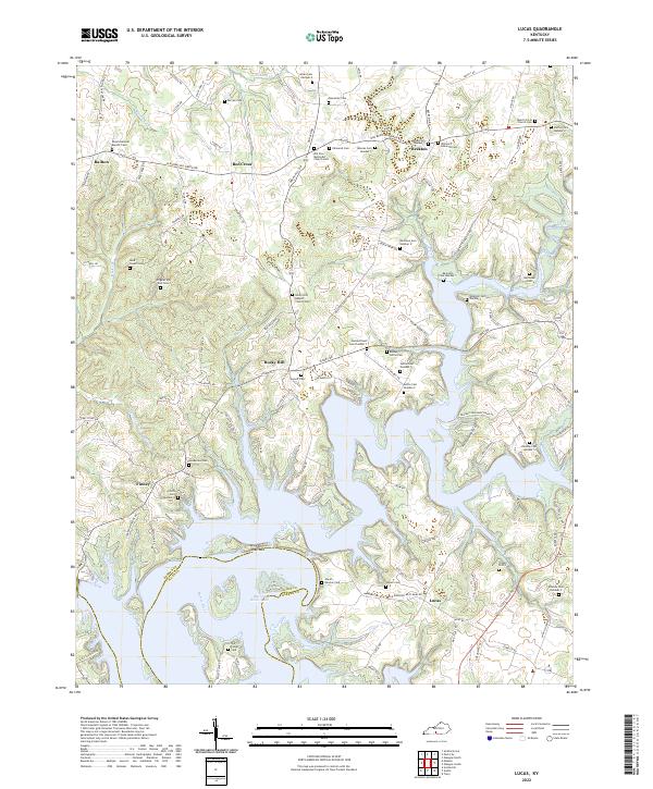 Lucas, KY — USGS 7.5-minute topo (2022)