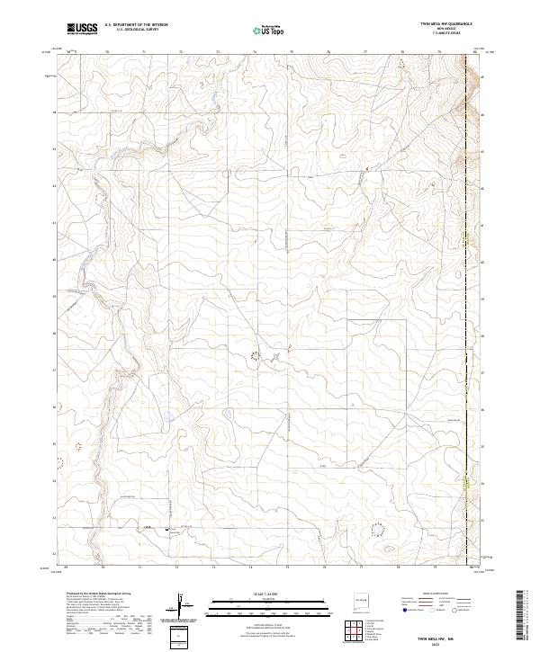 Twin Mesa NW, NM — USGS 7.5-minute topo (2023)