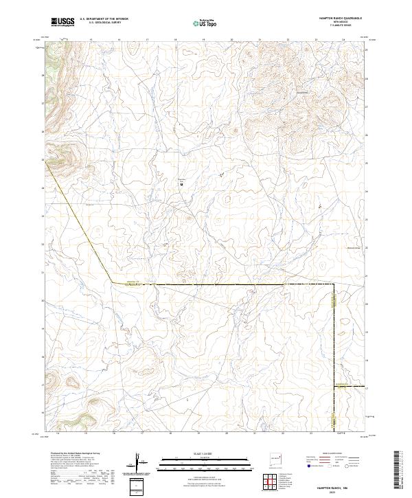 Hampton Ranch, NM — USGS 7.5-minute topo (2023)