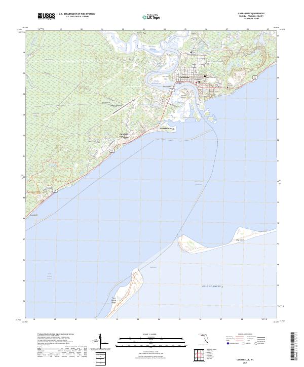 Carrabelle, FL — USGS 7.5-minute topo (2025)