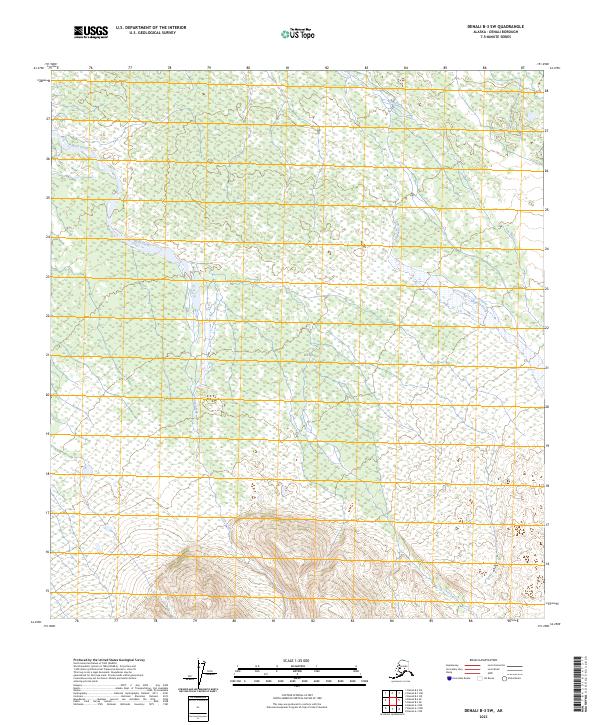 Denali B-3 SW, AK — USGS 7.5-minute topo (2023)