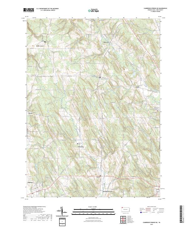 Cambridge Springs NE, PA — USGS 7.5-minute topo (2023)