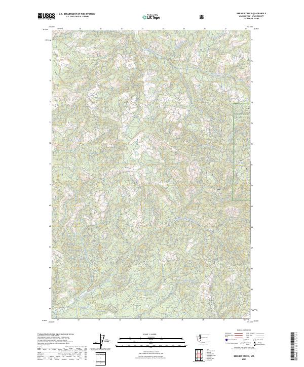 Bernier Creek, WA — USGS 7.5-minute topo (2023)
