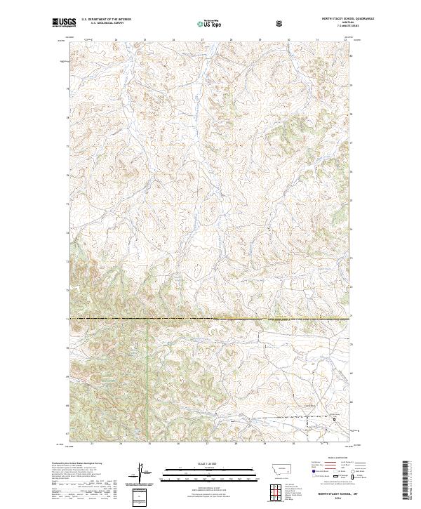 North Stacey School, MT — USGS 7.5-minute topo (2024)