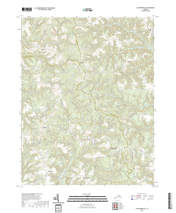 Cauthornville, VA — USGS 7.5-minute topo (2022)