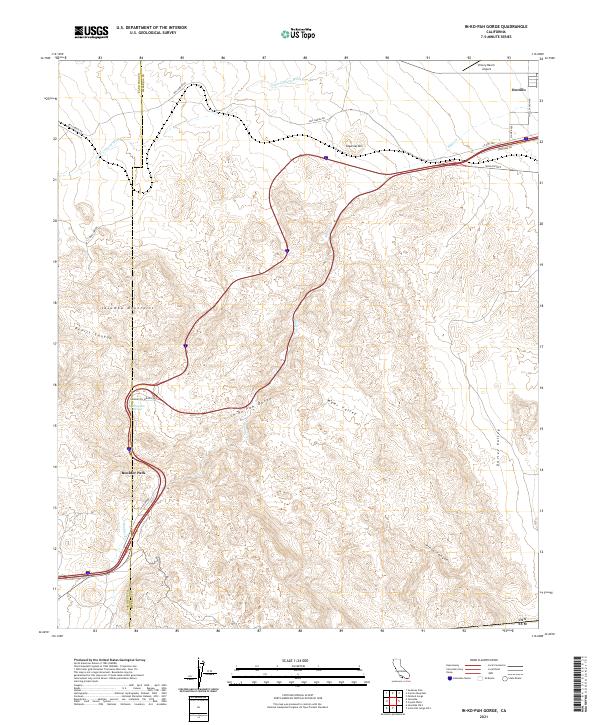 In-Ko-Pah Gorge, CA — USGS 7.5-minute topo (2021)