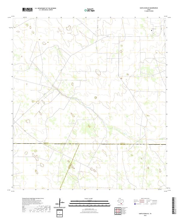Santa Elena SE, TX — USGS 7.5-minute topo (2022)