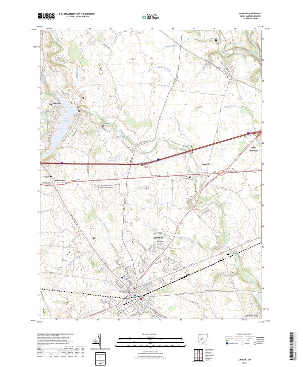 London, OH — USGS 7.5-minute topo (2023)