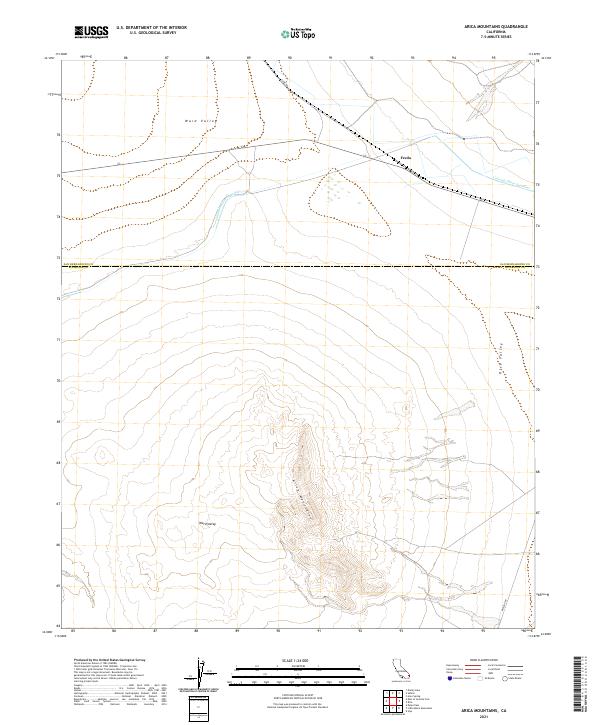 Arica Mountains, CA — USGS 7.5-minute topo (2021)