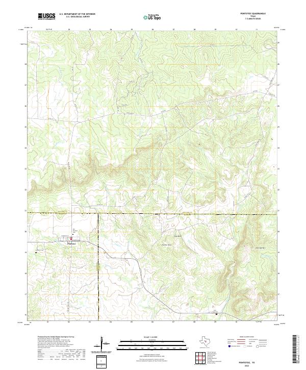 Pontotoc, TX — USGS 7.5-minute topo (2022)