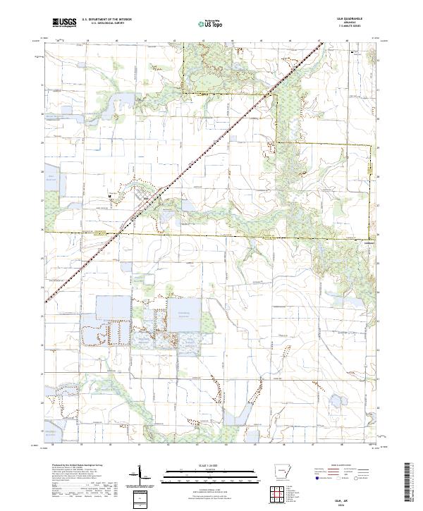 Ulm, AR — USGS 7.5-minute topo (2024)