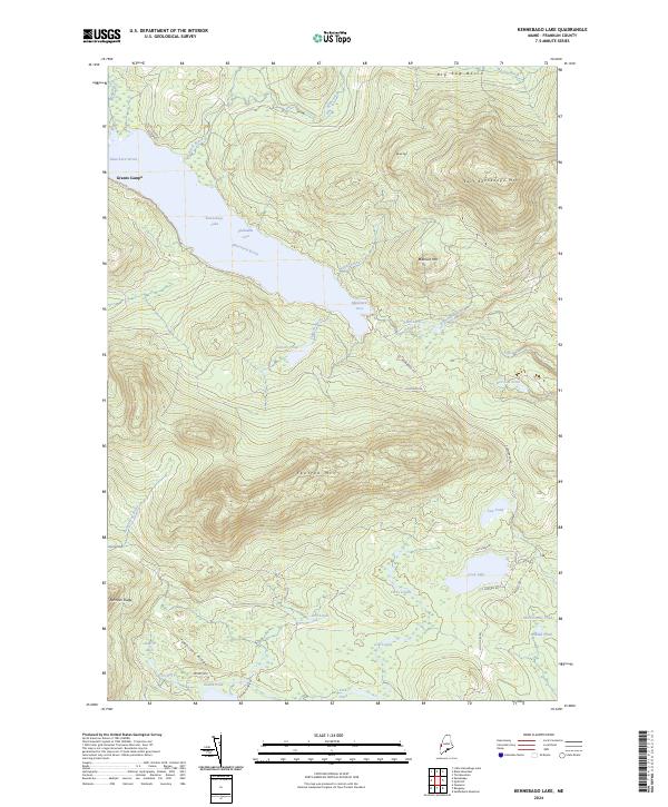 Kennebago Lake, ME — USGS 7.5-minute topo (2024)