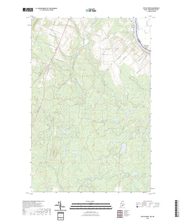 Doyle Ridge, ME-NB — USGS 7.5-minute topo (2024)