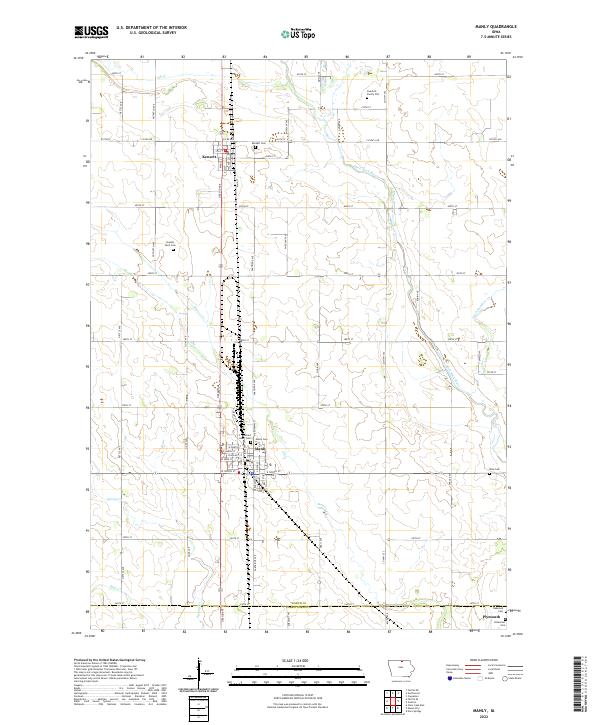 Manly, IA — USGS 7.5-minute topo (2022)