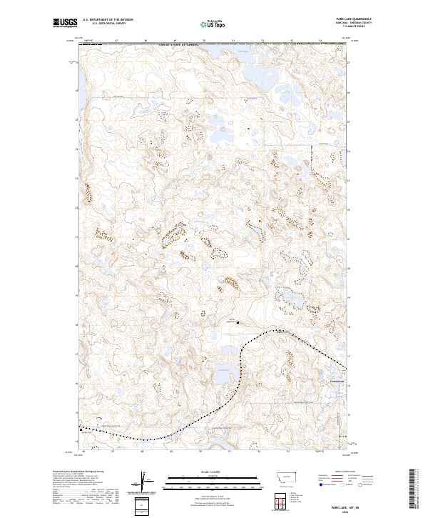 Park Lake, MT-SK — USGS 7.5-minute topo (2024)