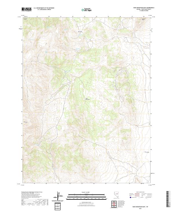 Buck Mountain East, NV — USGS 7.5-minute topo (2021)