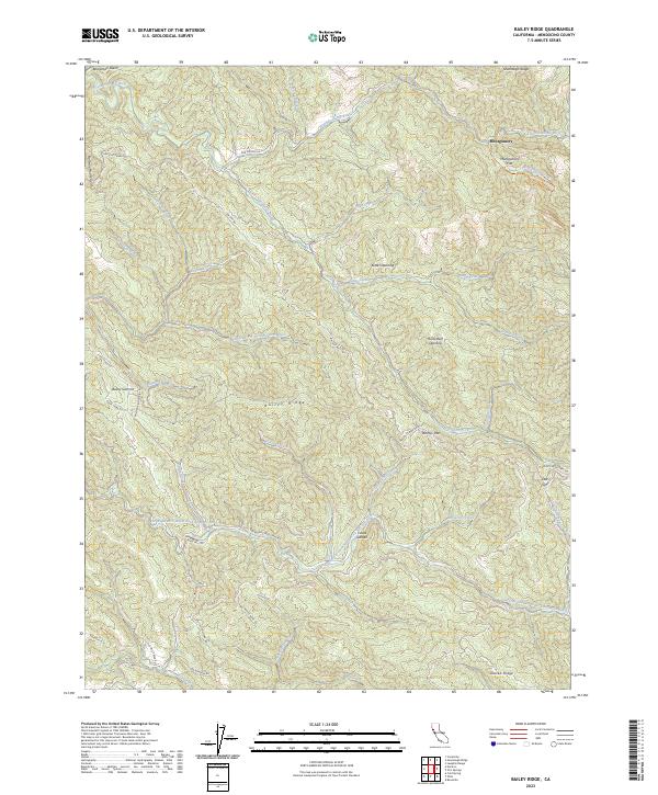 Bailey Ridge, CA — USGS 7.5-minute topo (2023)