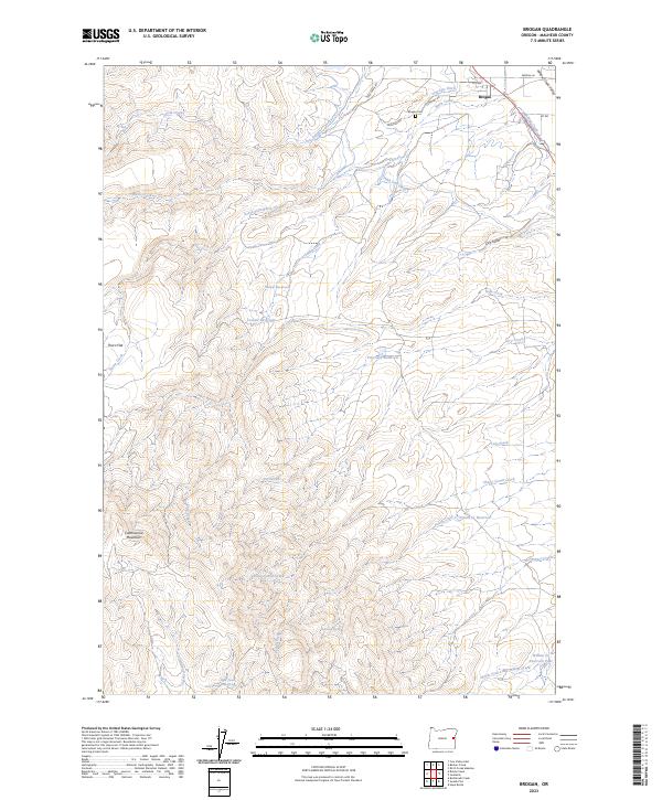 Brogan, OR — USGS 7.5-minute topo (2023)