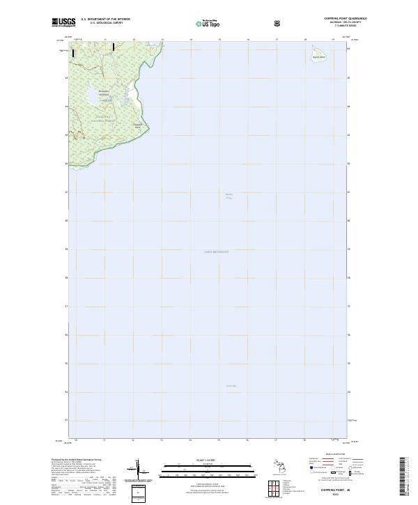 Chippewa Point, MI — USGS 7.5-minute topo (2023)