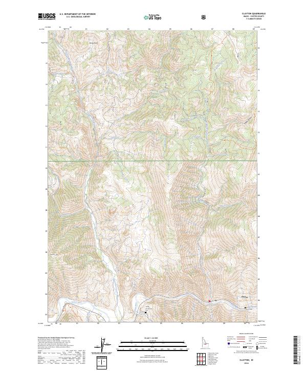Clayton, ID — USGS 7.5-minute topo (2024)