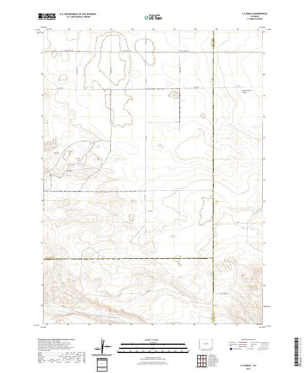 C S Ranch, WY — USGS 7.5-minute topo (2021)
