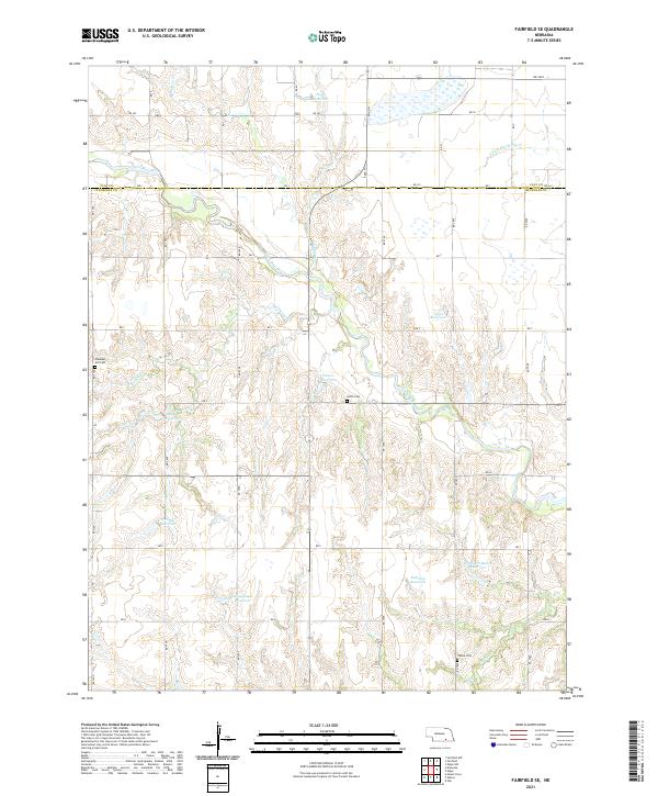 Fairfield SE, NE — USGS 7.5-minute topo (2021)
