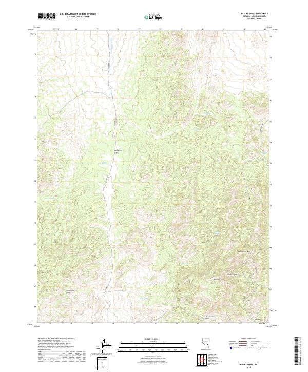 Mount Irish, NV — USGS 7.5-minute topo (2021)