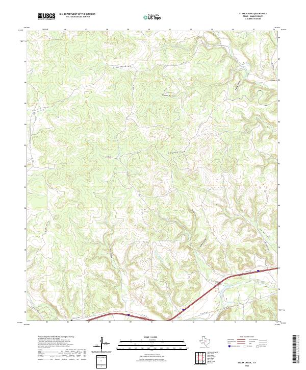 Stark Creek, TX — USGS 7.5-minute topo (2022)