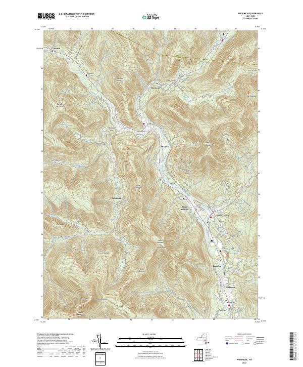 Phoenicia, NY — USGS 7.5-minute topo (2023)