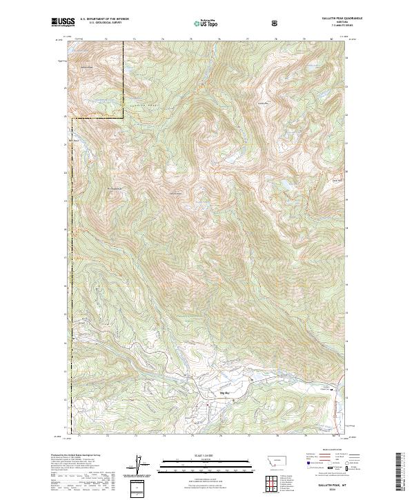 Gallatin Peak, MT — USGS 7.5-minute topo (2024)