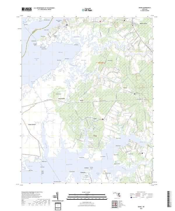 Monie, MD — USGS 7.5-minute topo (2023)