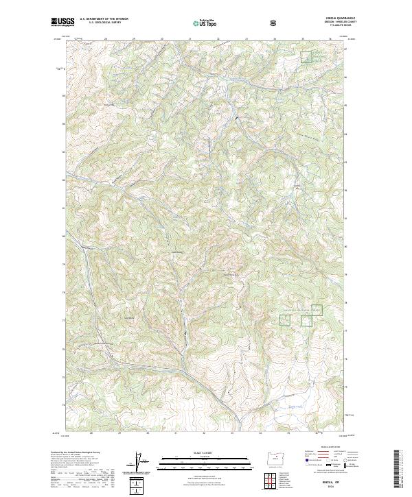 Kinzua, OR — USGS 7.5-minute topo (2024)