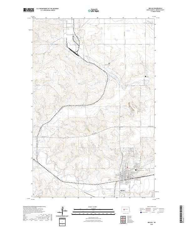 Beulah, ND — USGS 7.5-minute topo (2024)