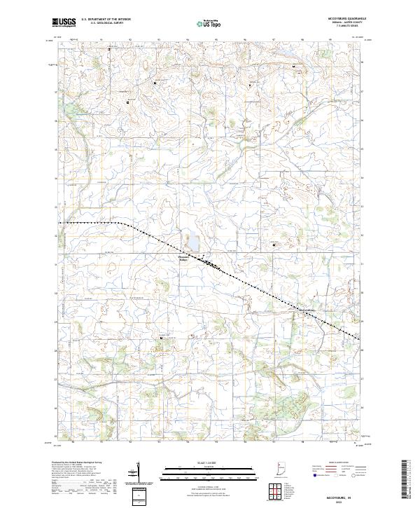 McCoysburg, IN — USGS 7.5-minute topo (2022)