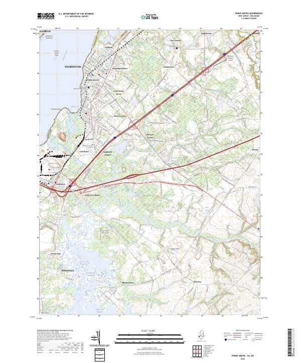 Penns Grove, NJ-DE — USGS 7.5-minute topo (2023)