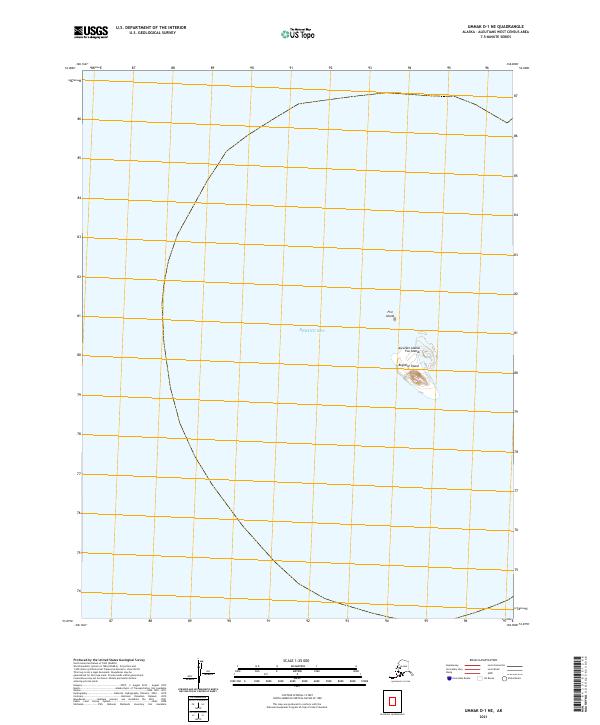Umnak D-1 NE, AK — USGS 7.5-minute topo (2021)