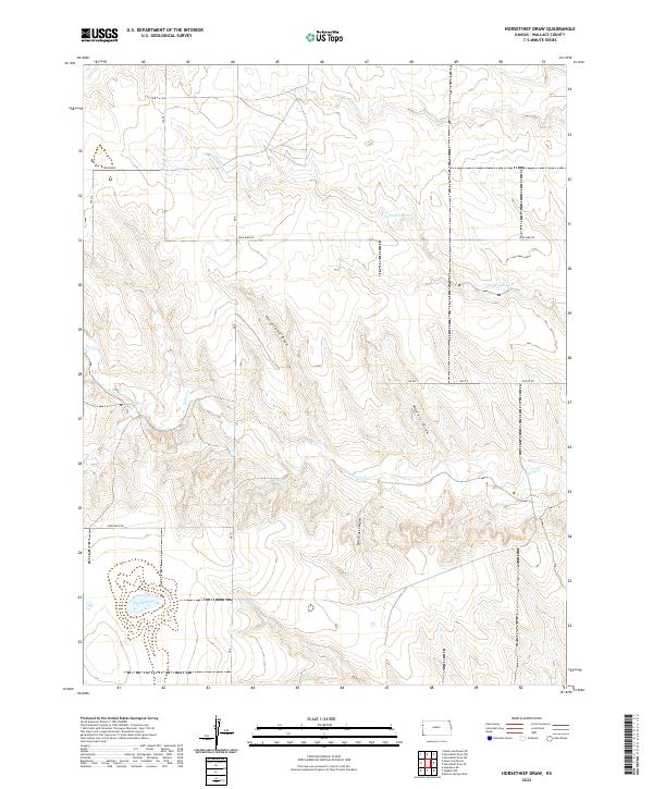 Horsethief Draw, KS — USGS 7.5-minute topo (2022)