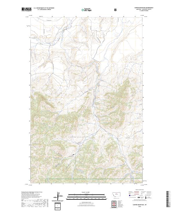 Carter Mountain, MT — USGS 7.5-minute topo (2024)